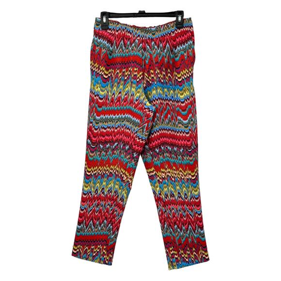 Robert Graham Pants Womens 6 Dani Chevron Rainbow Crop Stretch Artsy Maximalist - Picture 3 of 7